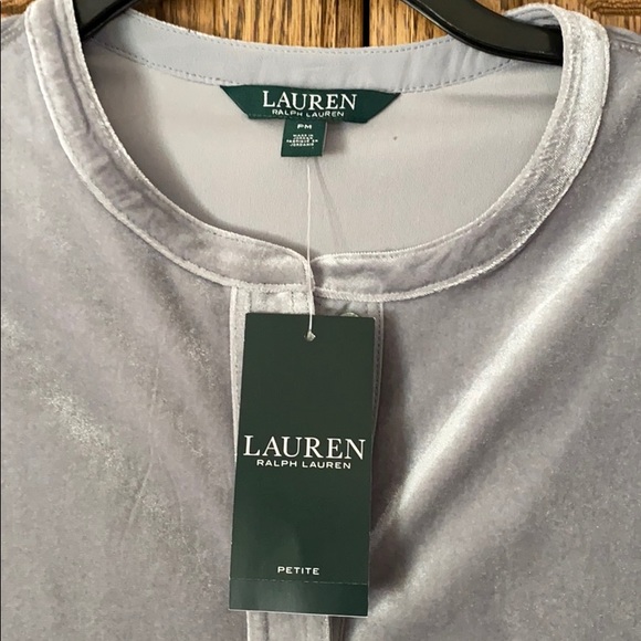 Ladies Lauren long sleeve velour top with buttons - Picture 2 of 7